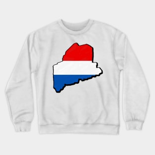 Red, White, and Blue Maine Outline Crewneck Sweatshirt